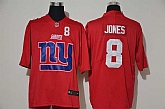 Nike Giants 8 Daniel Jones Red Team Big Logo Number Vapor Untouchable Limited Jersey,baseball caps,new era cap wholesale,wholesale hats
